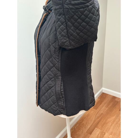 Zara Women’s Quilted Black Riding Jacket size Small/Medium - Picture 5 of 11